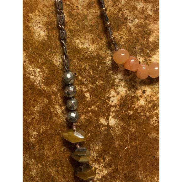 Silpada Spice Box Necklace Sterling Silver Copper Gemstones Pearls 50 In. Long - Picture 8 of 12